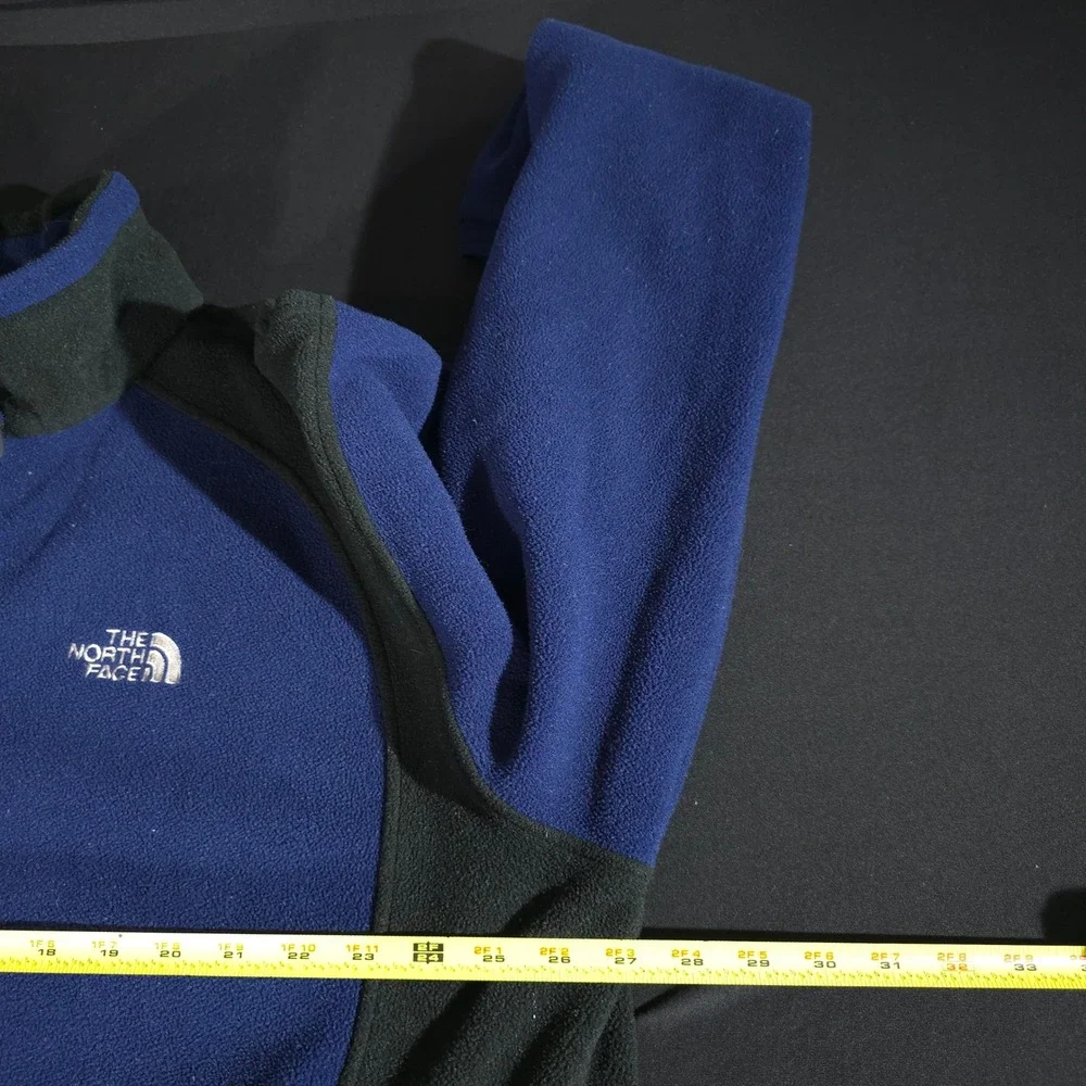 The North Face Fleece Jacket Mens XL Blue Black Full Zip Denali Style 15452